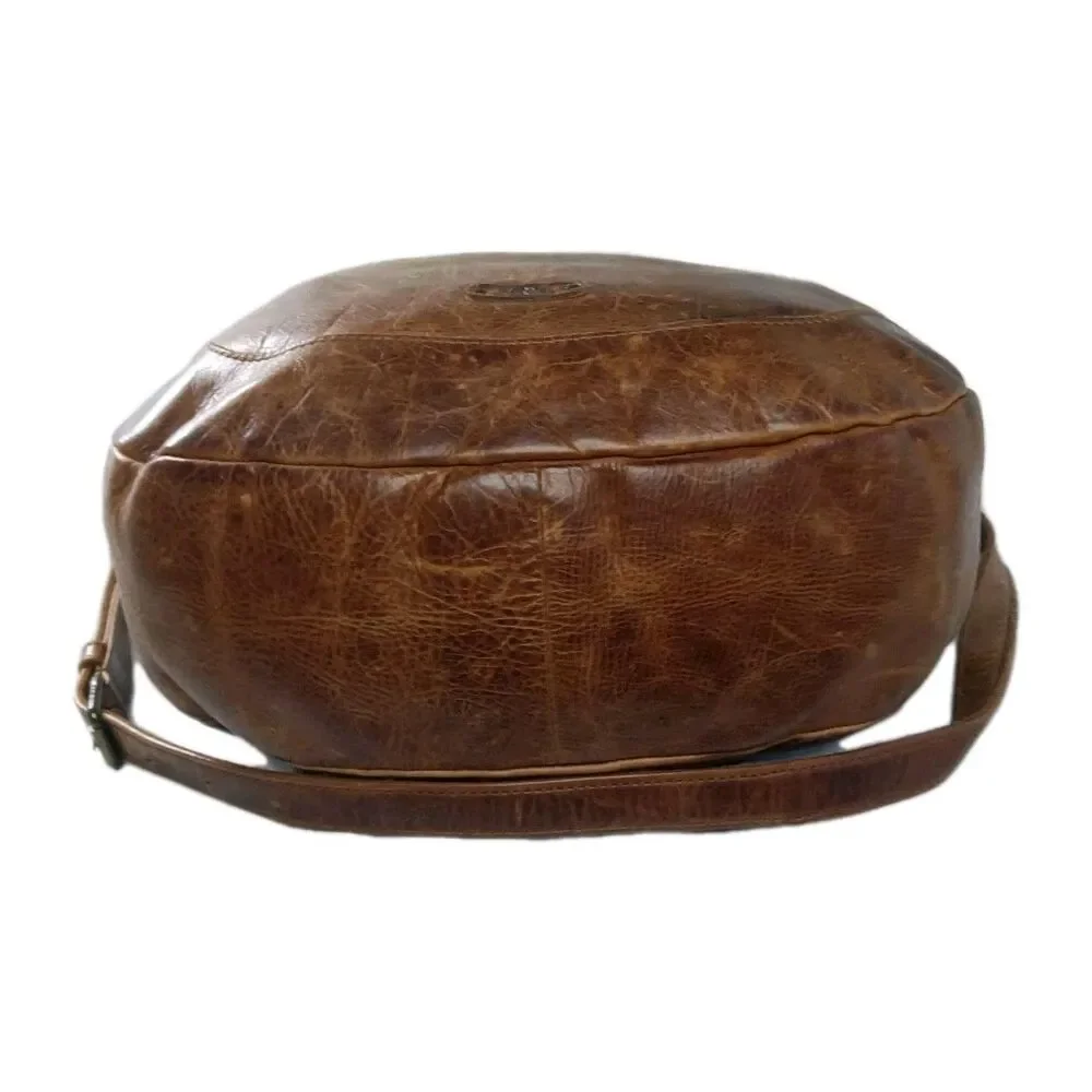 Frye Melissa Hobo Shoulder Bag Brown Leather Retail $388